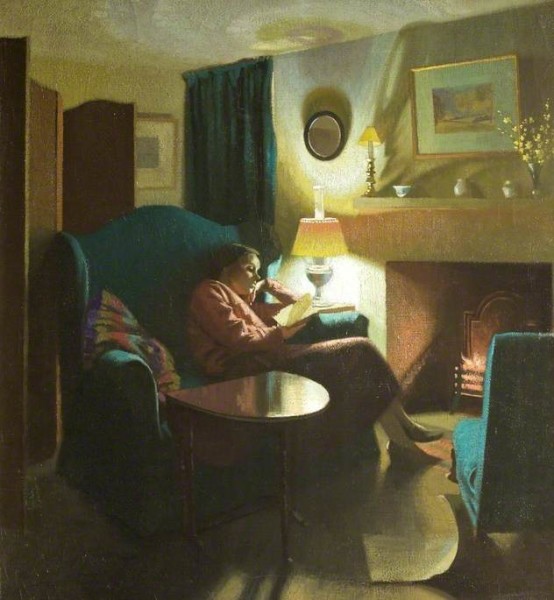 Gardiner, Gerald; The Artist's Wife, Evelyn, Seated, Reading; Cheltenham Art Gallery & Museum; http://www.artuk.org/artworks/the-artists-wife-evelyn-seated-reading-61796