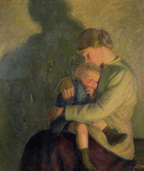 Rothenstein, William; Mother and Child, Candlelight; Cheltenham Art Gallery & Museum; http://www.artuk.org/artworks/mother-and-child-candlelight-62003