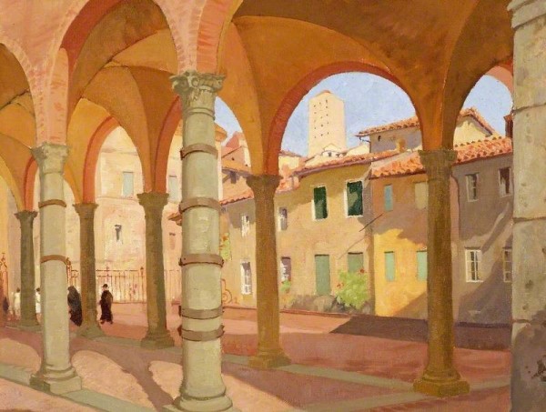 Bell, Arthur; Portico dei Comuni, Siena, Italy; Cheltenham Art Gallery & Museum; http://www.artuk.org/artworks/portico-dei-comuni-siena-italy-61655