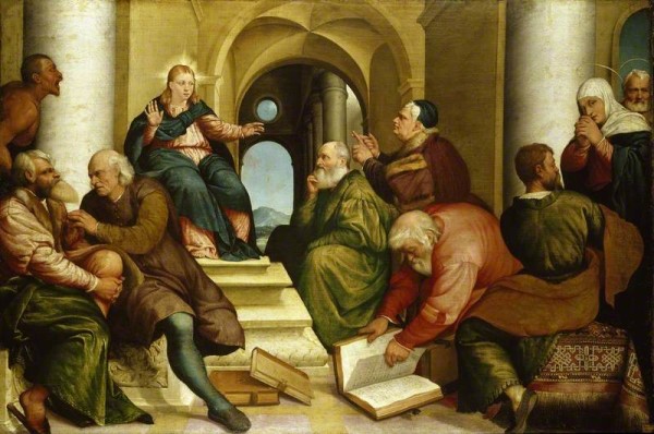 Bassano the elder, Jacopo; Christ among the Doctors; The Ashmolean Museum of Art and Archaeology; http://www.artuk.org/artworks/christ-among-the-doctors-141668